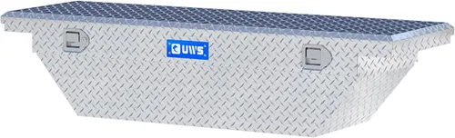 Vista 6 de UWS EC10291 Caja de herramientas para camión angular de aluminio de pared gruesa de 63 pulgadas con perfil bajo, tapa RigidCore