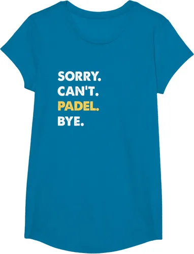 Vista 45 de Sorry Can't Padel Bye Funny Camiseta de Padel, Negro