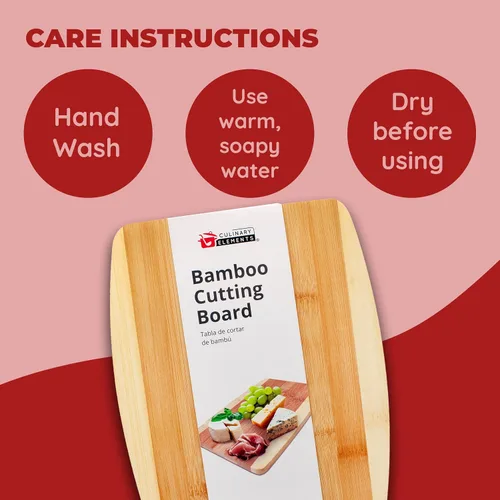 Vista 5 de Tabla de cortar de bambú – Tabla de cortar mediana de 8 x 10 pulgadas para preparación diaria Bambú duradero y sostenible Ideal para frutas
