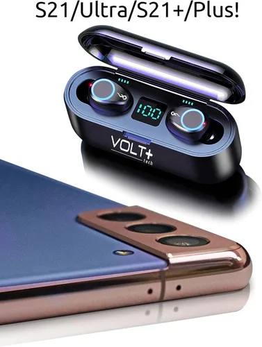 Vista 2 de Auriculares inalámbricos V5.3 Bluetooth compatibles con pantalla LED Xiaomi Redmi Note 10, micrófono 8D Bass IPX4 impermeable/resistente al sudor