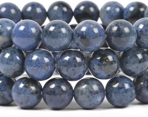 Vista 2 de Justinstones pulsera elástica de piedras semipreciosas redondas de 10 mm, unisex, 6,5 pulgadas.