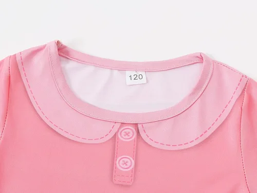 Vista 5 de Eledobby Disfraz de Mei Mei Mei para niñas, vestido de panda rojo que se vuelve para niños, disfraces de Meilin, trajes de Halloween, ropa de fiesta