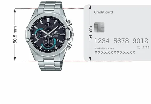 Vista 7 de Casio Edifice cronógrafo cuarzo negro Dial reloj de los hombres EFR-S567D-1AVUDF