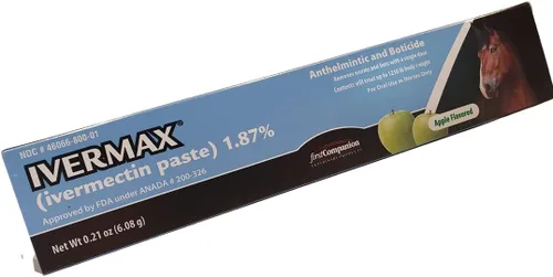 Vista 4 de Ivermax - Desparasitante de pasta equina de ivermectina con sabor a manzana, paquete de 2