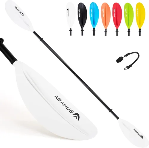 Vista 9 de Abahub Remo de kayak de 90.5 pulgadas para canotaje, canoa con correa de remo gratis, eje de aleación de aluminio, cuchillas de plástico Estampado