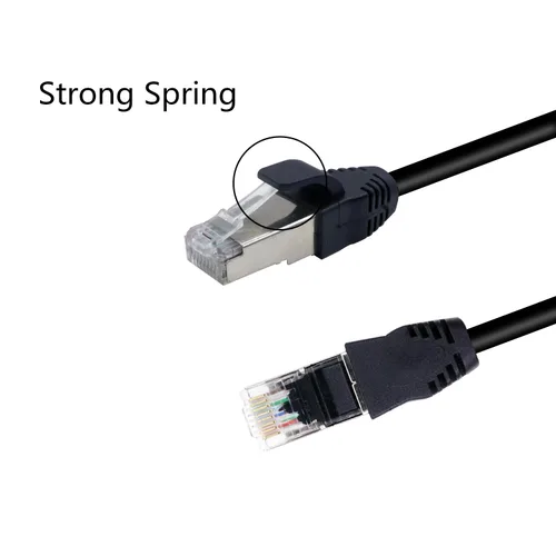 Vista 5 de Cable de conexión Ethernet Cat6 de encendido/apagado RJ45 macho a hembra, cable de red de Internet de alta velocidad LAN con interruptor