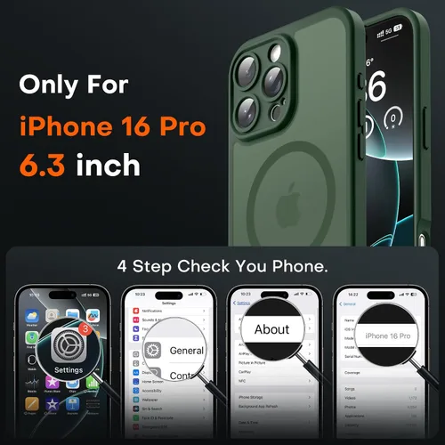 Vista 831 de TOCOL Funda para iPhone 11, compatible con Magsafe, protección completa de cámara, imanes integrados, protección contra caídas, funda translúcida