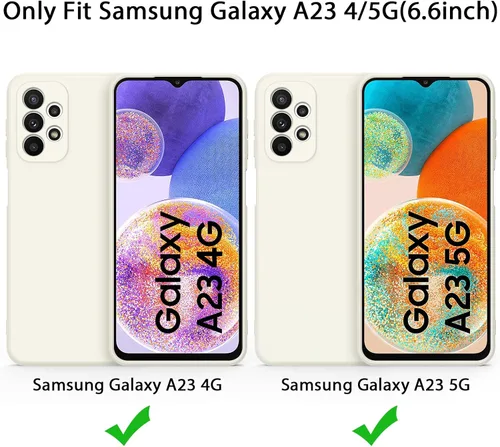Vista 2 de AK Funda para Samsung Galaxy A23 4G 5G, elegante funda protectora delgada de silicona líquida de cuerpo completo para Samsung Galaxy A23 4G 5G Funda