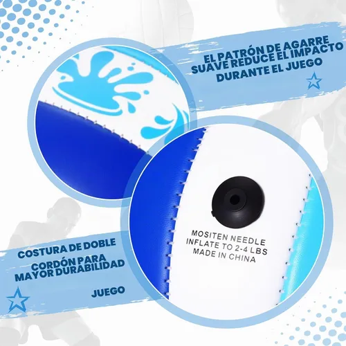 Vista 3 de Leitee 5/8.5 pulgadas impermeable piscina voleibol natación agua playa voleibol con bomba de cubierta suave para adultos juego actividades al aire