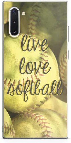 Vista 15 de Inspired Cases - Compatible con iPhone Xs Max - Funda protectora con textura 3D para Apple iPhone Xs Max - Live Love Softball
