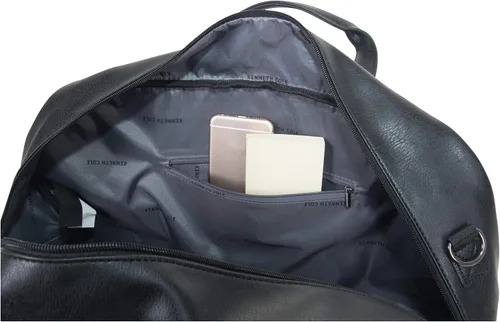 Vista 5 de Kenneth Cole Reaction Port Stanley Bolsa de viaje de piel sintética de 20 pulgadas con cremallera superior Negro 20 Travel Duffel Port Stanley