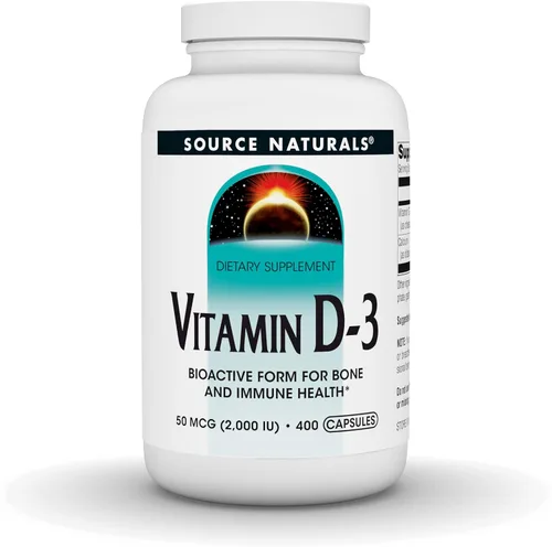 Vista 6 de Source Naturals Vitamina D-3, forma bioactiva para la salud ósea e inmunológica* - 50 mcg (2000 iu)- 100 cápsulas