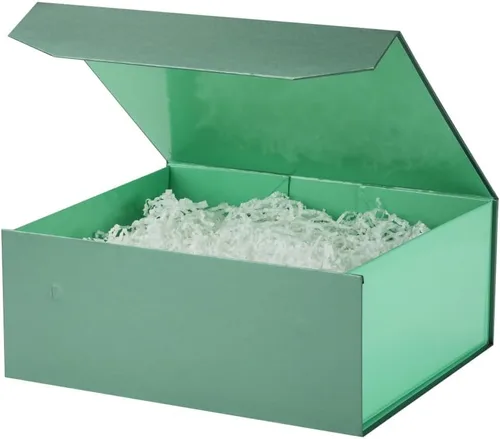 Vista 69 de 1 paquete de caja de regalo negra con tapas, pequeña de 12 x 8 x 2.7 pulgadas, cajas de regalo para ropa, cajas de regalo para camisas con cinta