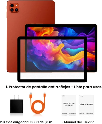 Vista 8 de Callsky-Tab Tableta: Tablet de 10 pulgadas, tabletas Android, 12GB RAM 128GB ROM, procesador Octa-core, pantalla IPS HD, Widevine L1, WiFi 6