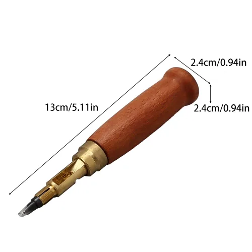 Vista 4 de Perforadora de tornillo ajustable, herramienta de perforación de agujero de cuero, perforadora de papel, perforadora para manualidades, juego