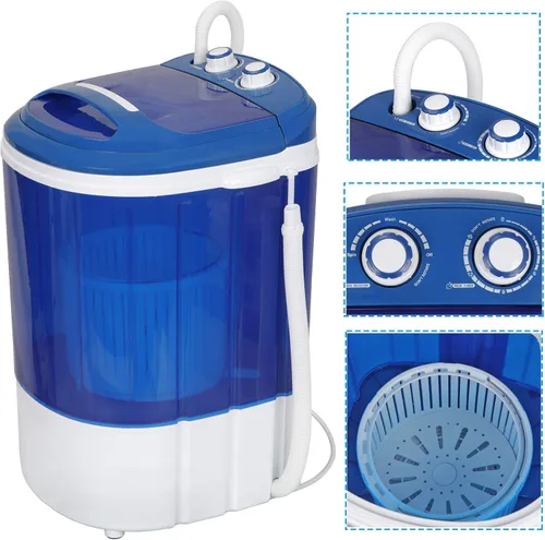 Vista 2 de JupiterForce Mini lavadora portátil, capacidad de 5.7 libras, lavadora e hilandera, semiautomática, compacta, para apartamento, RV, dormitorio