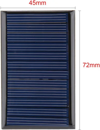 Vista 3 de uxcell® 5 unids 6 V 60 mA Poly Mini módulo de panel de célula solar DIY para juguetes ligeros cargador 2.835 in x 1.772 in