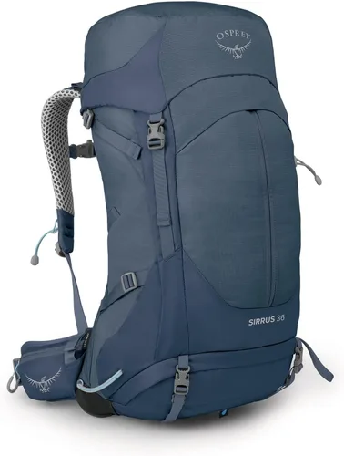 Vista 20 de Osprey Sirrus 24L Mochila de senderismo para mujer, Púrpura Elderberry/Chiru Tan