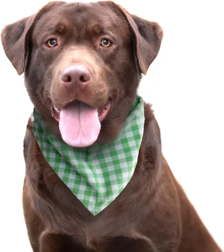 Vista 2 de Bandanas de algodón para perros, paquete de 4, tela transpirable de primera calidad para perros medianos a grandes, cachorros, mascotas Bufanda