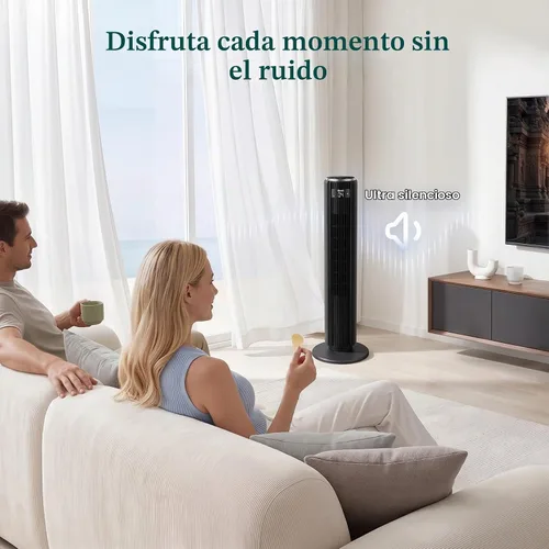 Vista 4 de Levoit Ventilador de torre para dormitorio, ventiladores de 28 pies/s que
