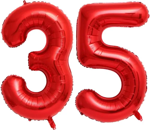 Vista 9 de Globos rojos de 40 pulgadas con el número 10, globos gigantes de 10 globos rojos de cumpleaños 10 globos rojos de cumpleaños 10 globos de 10.º