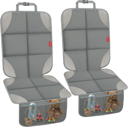 Vista 20 de Protector de asiento de coche, protectores de asiento de coche con acolchado grueso sin huellas Beige