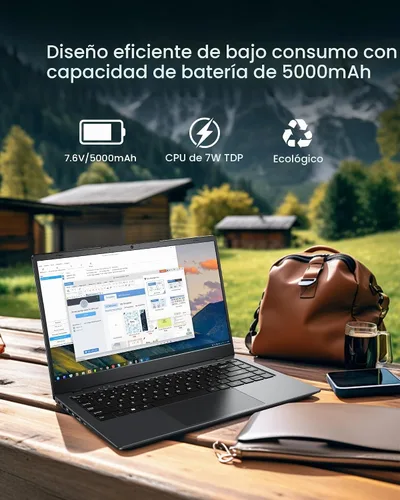 Vista 7 de Laptop de 14 pulgadas 12 GB de RAM, SSD de 128 GB, Pentium Gold Gris espacial