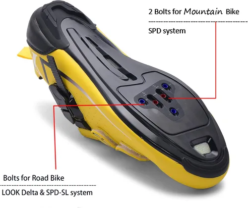 Vista 4 de Zapatos de ciclismo unisex compatibles con pelaton Bike Road Bike Bike Zapatos de ciclismo Peleton para hombre, para montar en interiores, zapatos
