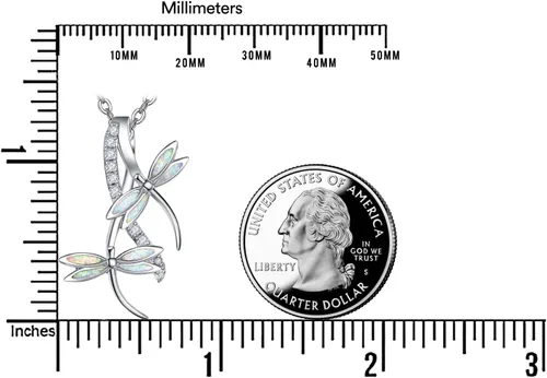 Vista 5 de PRAYMOS Collar de libélula de plata de ley 925 para mujer, colgante de libélula de ensueño, joyería de libélula, regalos de cumpleaños, cadena