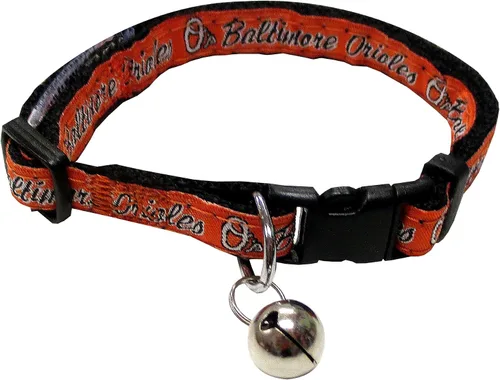 Vista 9 de Pets First MLB CAT Collar Atlanta Braves Satin Cat Collar de equipo de béisbol para perros y gatos. Un collar de gato brillante y colorido