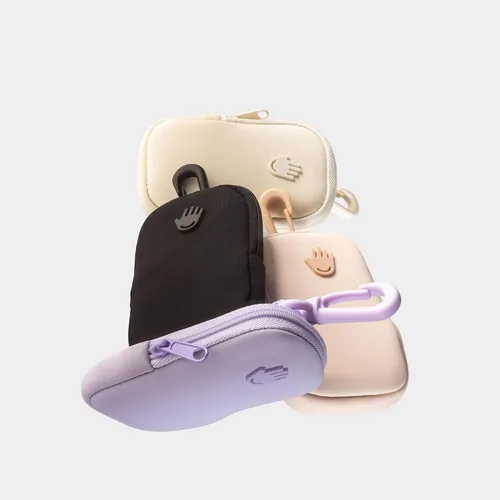Vista 4 de Touchette Zippered Pouch with Snap Hook – Attachable Bag Accessory Compatible with 1 FL OZ Touchland Hand Sanitizer