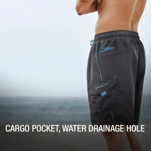 Vista 4 de Speedo Traje de baño para hombre, longitud hasta la rodilla, Marina Volley