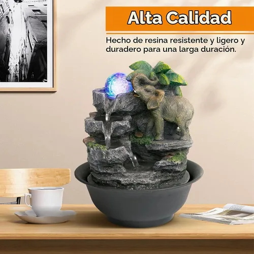 Vista 3 de BEAMNOVA - Fuentes de agua para interiores, elefante Feng Shui con bola giratoria Estilo 3