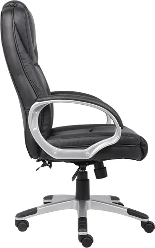 Vista 7 de Boss Office Products Silla LeatherPlus con respaldo alto, no requiere herramientas, color negro