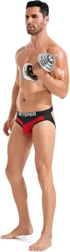 Vista 41 de SKYSPER Jock Strap Athletic Supporter para hombres Sexy Jockstrap Ropa interior masculina
