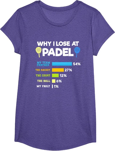 Vista 16 de Camiseta Why I Lose At Padel Answers Not My Fault
