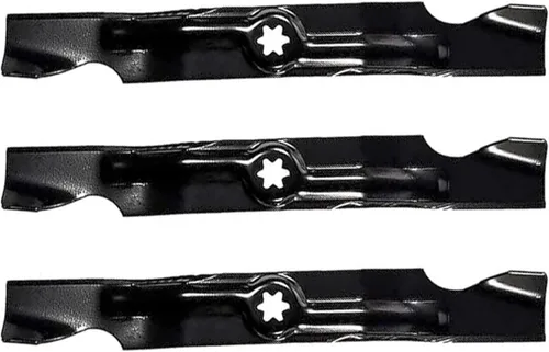 Vista 2 de Mr Mower Parts Juego de 3 cuchillas de cortacésped de 50 pulgadas para MTD Cub Cadet Troy-Bilt 742-04053 942-04053 742-04056 942-04056 112-0316