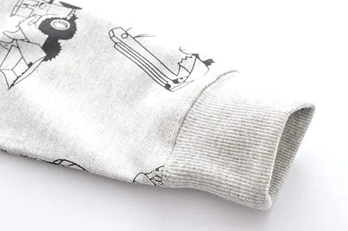 Vista 5 de Sudaderas para niños pequeños, de algodón, de manga larga, cuello redondo, sin botones, con estampado de dibujos animados, 2-7T