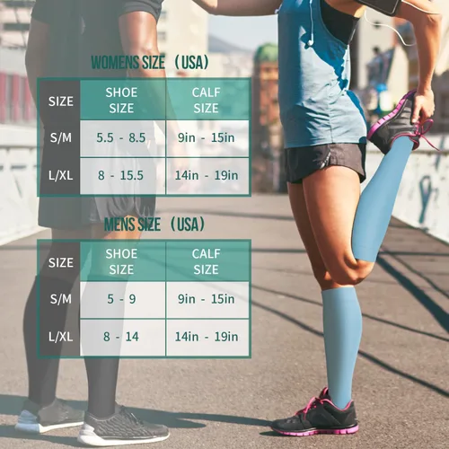 Vista 16 de Paquete de 3 pares de calcetines de compresión médica para mejorar la circulación de mujeres y hombres, para correr, hacer deporte y amamantar