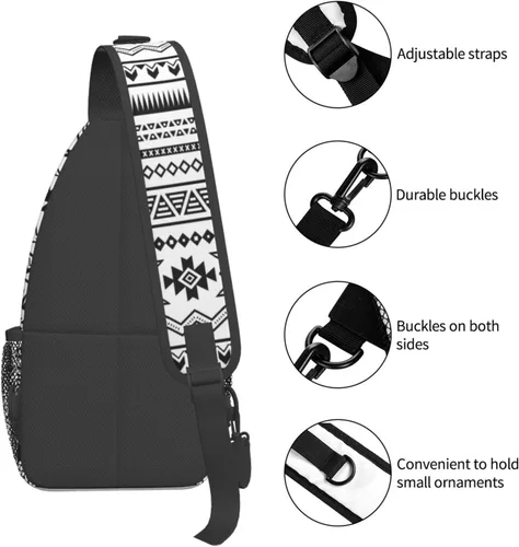 Vista 5 de SURERUIM Bolso bandolera impreso personalizado para mujeres y hombres, mochila cruzada para el hombro, bolsas de pecho, gimnasio, viajes