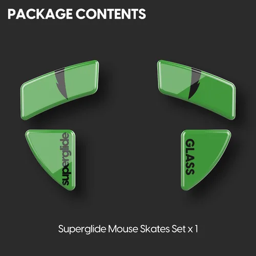 Vista 5 de Superglide - Patas patines para mouse más rápidos y suaves fabricados con suela de cristal ultra resistente, impecable, súper rápida, suave