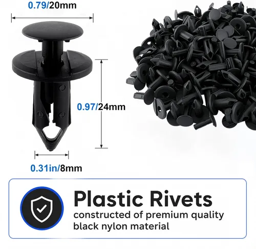 Vista 7 de AUTOKAY 100 piezas ATV UTV remaches de sujeción de cuerpo Push Pin Fender Clips Fit para Suzuki King Quad Vinson para Honda Acura Rancher Can Am