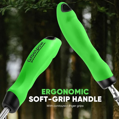 Vista 3 de Grootpow HW1 - Herramienta de desmalezadora manual con mango ergonómico para jardín, herramienta de desbrozadora de diente de león con horquillas