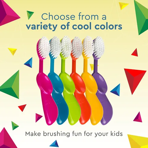 Vista 5 de RADIUS Kidz - Cepillo de dientes para niños de 6 años en adelante, sin BPA, aceptado por la ADA, diseñado para limpiar dientes y encías para niños