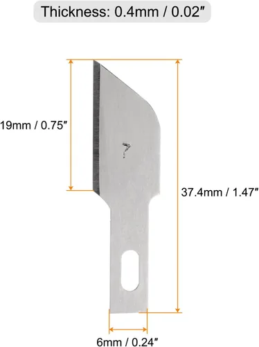 Vista 2 de HARFINGTON 40 cuchillas de repuesto para cuchillos Exacto #7, cuchillas de repuesto de precisión Exacto, cuchillas de repuesto para bricolaje, arte