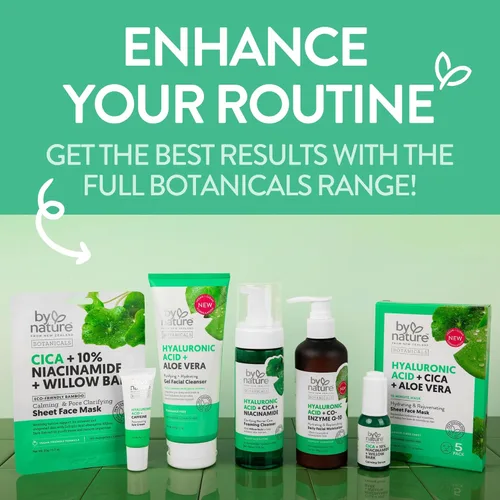 Vista 6 de By Nature Botanicals Crema para debajo de los ojos con ácido hialurónico y cafeína, crema de ojos reafirmante y refrescante para ojeras, cuidado