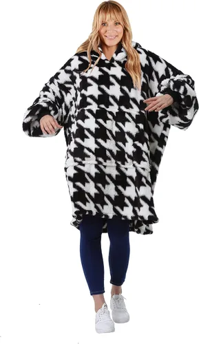 Vista 5 de Catalonia Classic Manta de gran tamaño con capucha de felpa, regalo para mujeres, hombres, novia y mamá