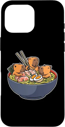 Vista 19 de Capybara Eating Ramen Funda para iPhone 17