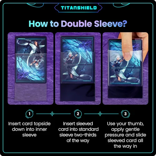 Vista 5 de TitanShield 200 fundas interiores de tarjeta de 60 micrones ultra transparentes de tamaño estándar, ajuste perfecto exacto. Perfectas para doble