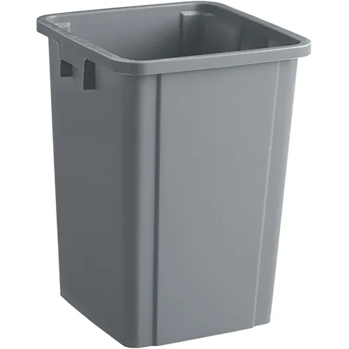 Vista 20 de Bote de basura cuadrado negro de 19 galones para restaurante, papelera comercial, papelera de plástico alto, papelera industrial, papelera cuadrada